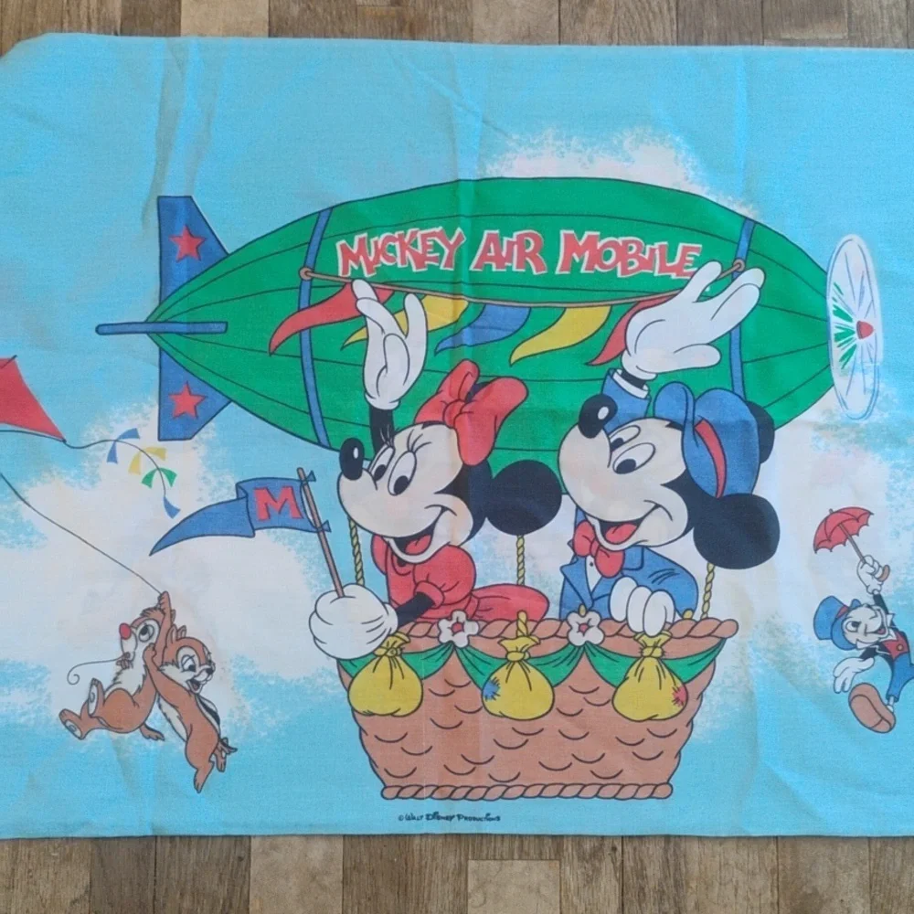 Disney Kids  MICKEY & FRIENDS Air Mobile Vintage PILLOWCASE Only